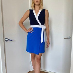 Diane Von Furstenburg Color Block Wrap Dress